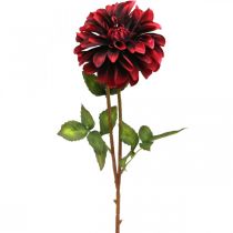 Artikel Konstgjord blomma dahlia röd sidenblomma höst 78cm Ø3 / 15cm