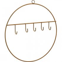 Artikel Metallring med krok, dekorativ ring för upphängning, rostfri krokring Ø28cm