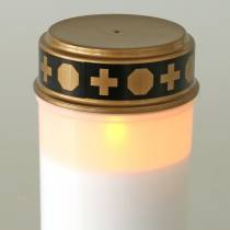 Artikel LED gravljus vit, varmvit timer batteridriven Ø6,8 H12,2cm
