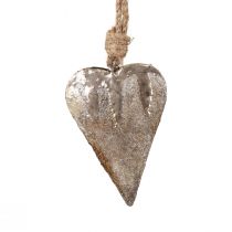 Artikel Hängande dekoration metallhjärtan dekorationshjärtan silver 11cm 3st