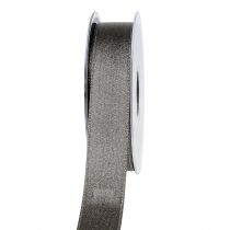 Artikel Satinband med glimmergrå 25mm 20m
