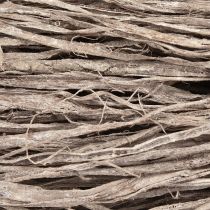Artikel Dekorativa fibrer för hantverk naturliga brunvita naturmaterial 500g