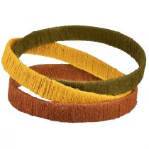 Artikel Dekorativ ring juteögla gul ockrabrun 4cm Ø30cm 3st