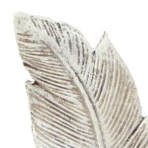 Artikel Gravdekorationsfjäder grå vit gravdekoration polyresin 15,5cm 4st