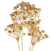 Konstgjorda växter lin konstgjorda guld Adventsdekoration 54cm 4st