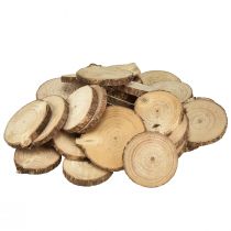 Artikel Mini träskivor dekorativa trädskivor natur Ø3-6cm 600g