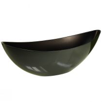 Snygg båtskål i mörkgrön - 39 cm - perfekt för elegant servering och dekoration