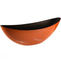 Modern båtskål i orange – 39 cm – mångsidig för dekoration och plantering – 2 st