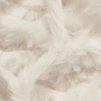 Artikel Sladd av fuskpäls vit - fluffig dekorationssnöre vit 50g 30m