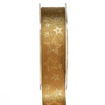 Artikel Julband guld smycken band med stjärnor B25mm L15m