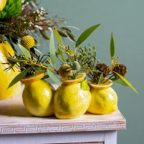 Artikel Citron dekorativ vas keramik 3 öppningar 21,5x11x8cm