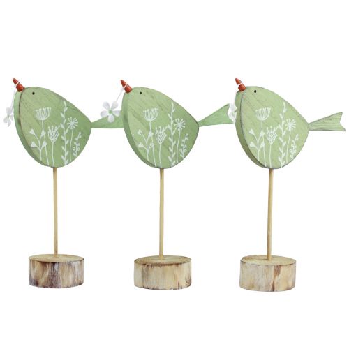Dekorativ fågelbordsdekoration påsk trädekoration dekorativ figur 24,5 cm 3 stycken
