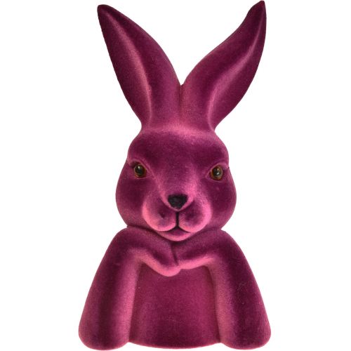 Floristik24 Bunny Thinking Flockad kaninbyst påsk 16,5×13×27cm