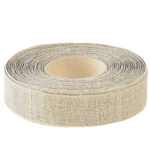 Artikel Dekorationsband naturbeige linneband 25mm 20m