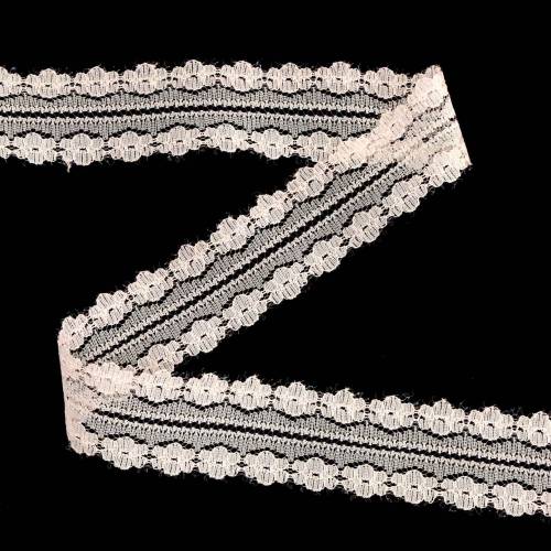 Floristik24 Spetsband dekoband rosa 20m 3cm presentförpackning