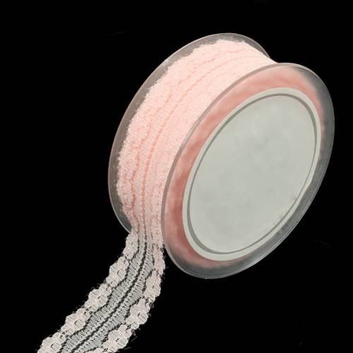 Floristik24 Spetsband dekoband rosa 20m 3cm presentförpackning