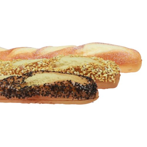 Artikel Baguette matdockor bageri dekoration assorterad 45cm 3st