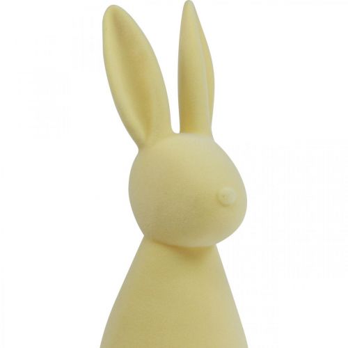 Artikel Deco Bunny Deco Easter Bunny Flockad Gul H47cm