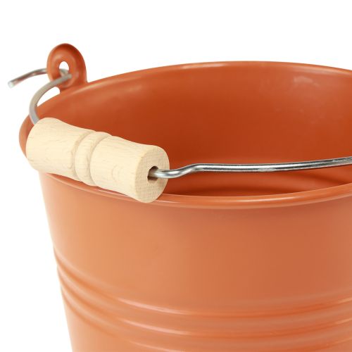 Artikel Dekorativ hink metallkruka orange brun Ø16cm H14,5cm 1,6L