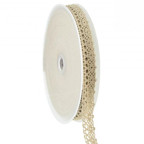 Artikel Dekorationsband spets beige dekorationsband B16mm L20m