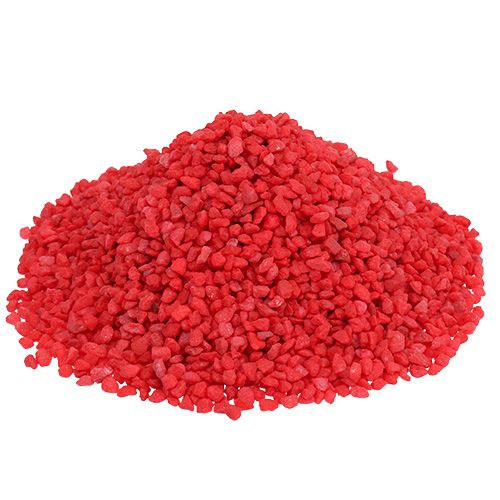 Dekorativa granulat röda dekorativa stenar 2mm - 3mm 2kg