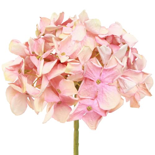 Elegant konstgjord hortensia i pastellrosa 58cm 2st