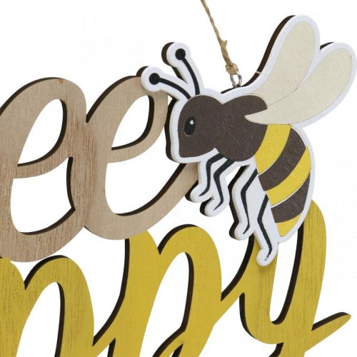 Artikel Dekorativ skylt bi &quot;Bee Happy&quot; sommardekoration trä 31×18cm 2st