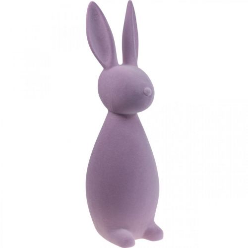 Deco Bunny Deco Easter Bunny Flockad Lila Lila H69cm