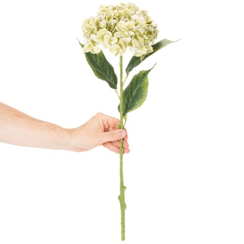 Artikel Konstgjord hortensia med lång stjälk och blad, 60 cm