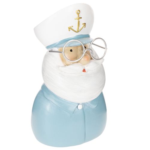 Artikel Kaptenfigur, maritim dekoration med glasögon och hatt, 16 cm
