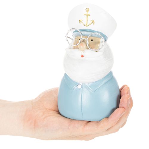 Artikel Kaptenfigur, maritim dekoration med glasögon och hatt, 16 cm