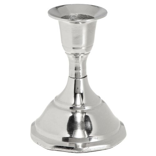 Ljusstake metall silver pinne ljusstake H9,5cm 2st