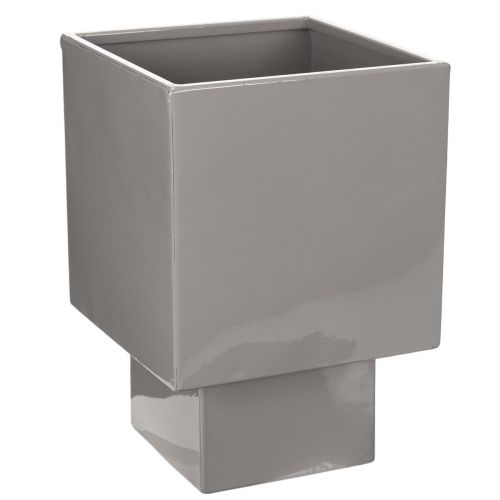 Artikel Grå kubkruka med bas för modern dekoration, 22 cm