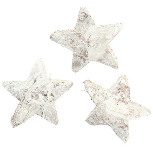 Floristik24 Coconut Star Dekoration Coconut Stars White Washed 5cm 30 st