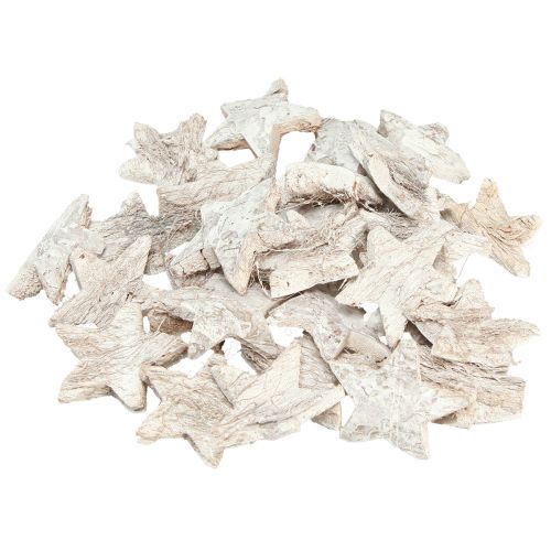 Artikel Coconut Star Dekoration Coconut Stars White Washed 5cm 30 st