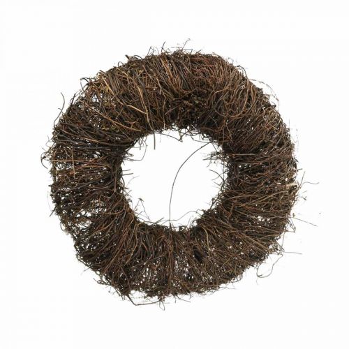 Vine Wreath Mörkbrun Naturlig dekorativ krans gjord av vinstockar Ø25cm