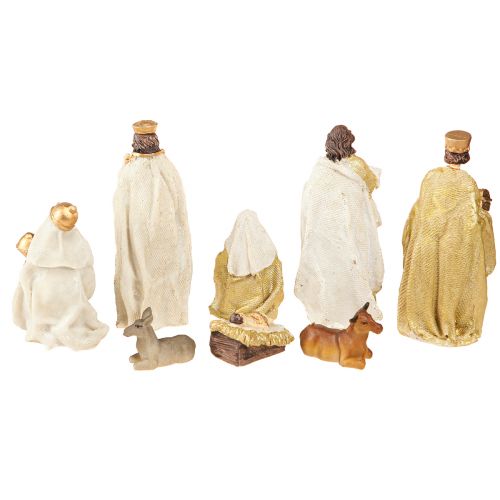 Artikel Födelsefigurer set 8 figurer krämguld handmålade 6-12,5cm