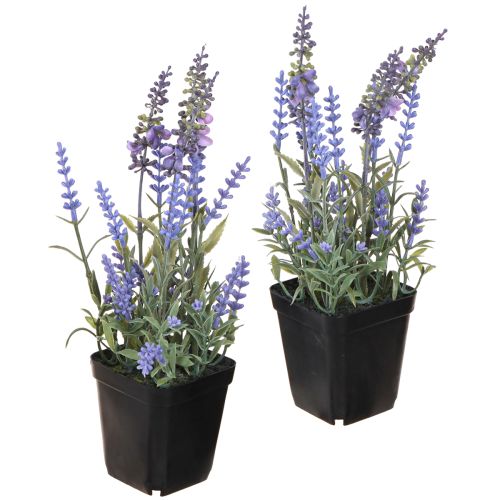 Konstgjord lavendel i kruka Blommande konstgjorda växter 25cm 2st