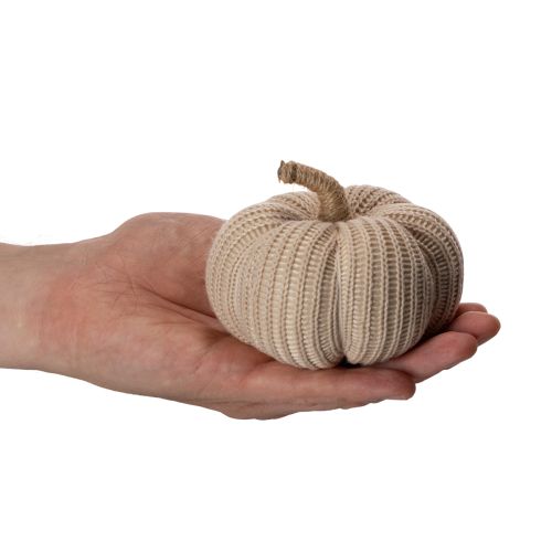 Artikel Dekorativa stickade pumpor, höstdekoration, 10 cm, 6 stycken