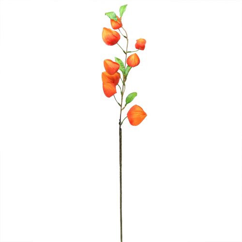 Artikel Konstgjord blomma orange lykta blomma Physalis dekorativa sidenblommor 93cm 2 st