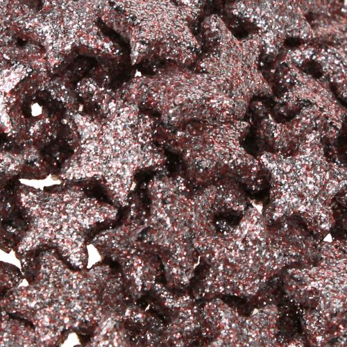 Artikel Mini spridd dekoration stjärnor dekoration glimmer rosa 1,5cm 144 st