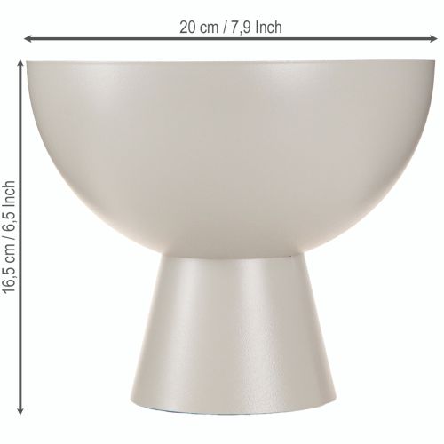 Artikel Modern växtskål metall dekorativ trofé grå Ø20cm H16,5cm