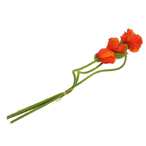 Artikel Vallmo konstgjorda konstgjorda blommor apelsin 58cm–74cm 3st