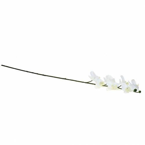 Artikel Konstgjord orkidé konstgjord blomma vit Ø6,5-8cm 77cm