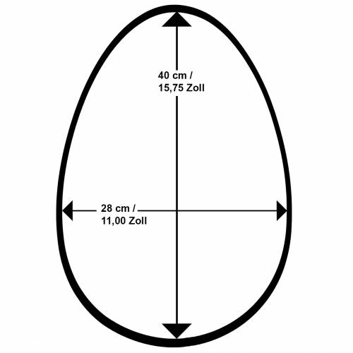 Artikel Påskägg flockades stora 40cm