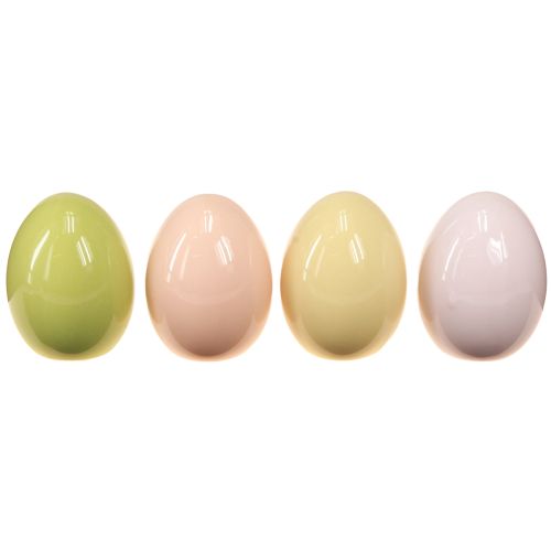 Påskägg keramik ägg pastell skinande assorterad 6×8cm 4 st