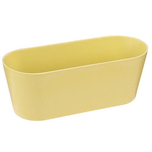 Växtskål oval dekorationsskål plastgul 27×11×10cm 3st