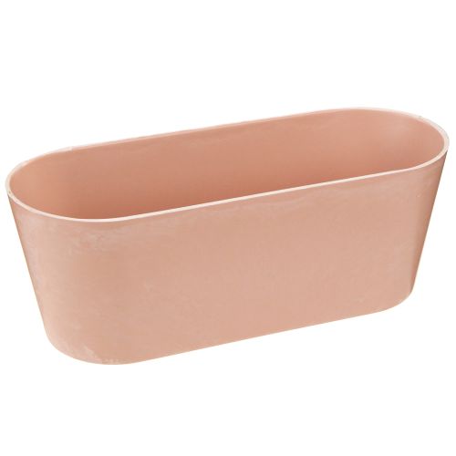 Växtskål oval dekorationsskål plast rosa brun 27×11×10cm 3st