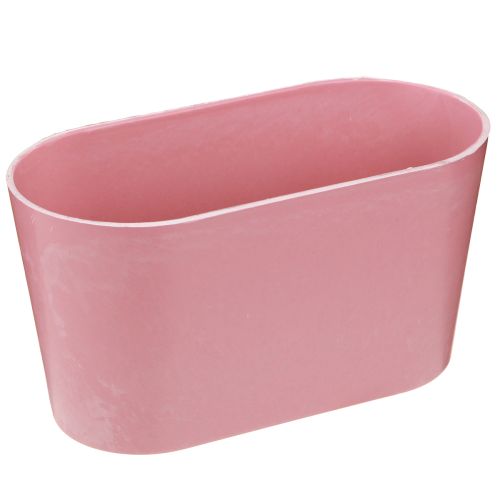 Växtskål oval rosa dekorationsskål plast 20×10×11cm 3st