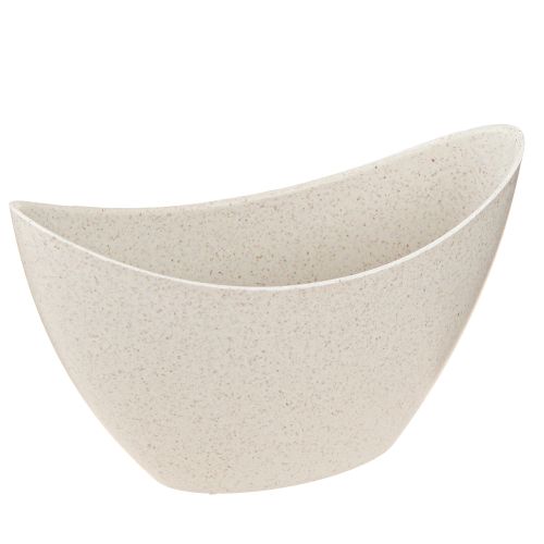 Växtbåt dekorativ skål plast beige 20×9cm H12cm 3st